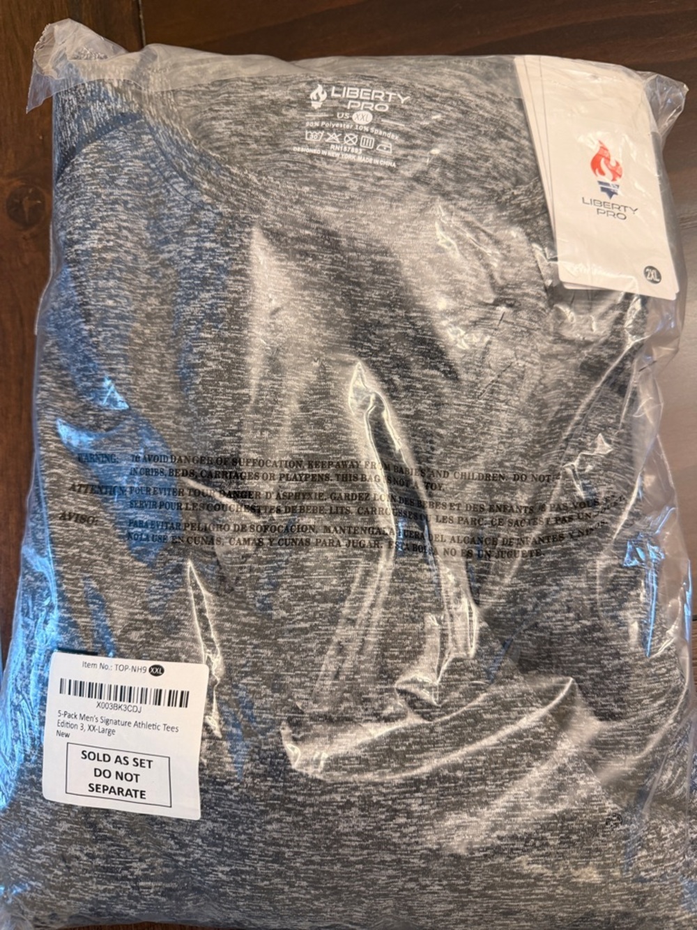 Liberty Pro Heather Gray Performance Tee - XXL